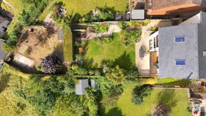 Aerial view of house and garden- click for photo gallery